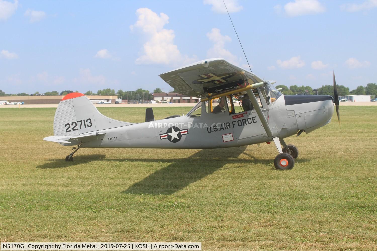 N5170G, 1951 Cessna 305A C/N 22713, Cessna O-1