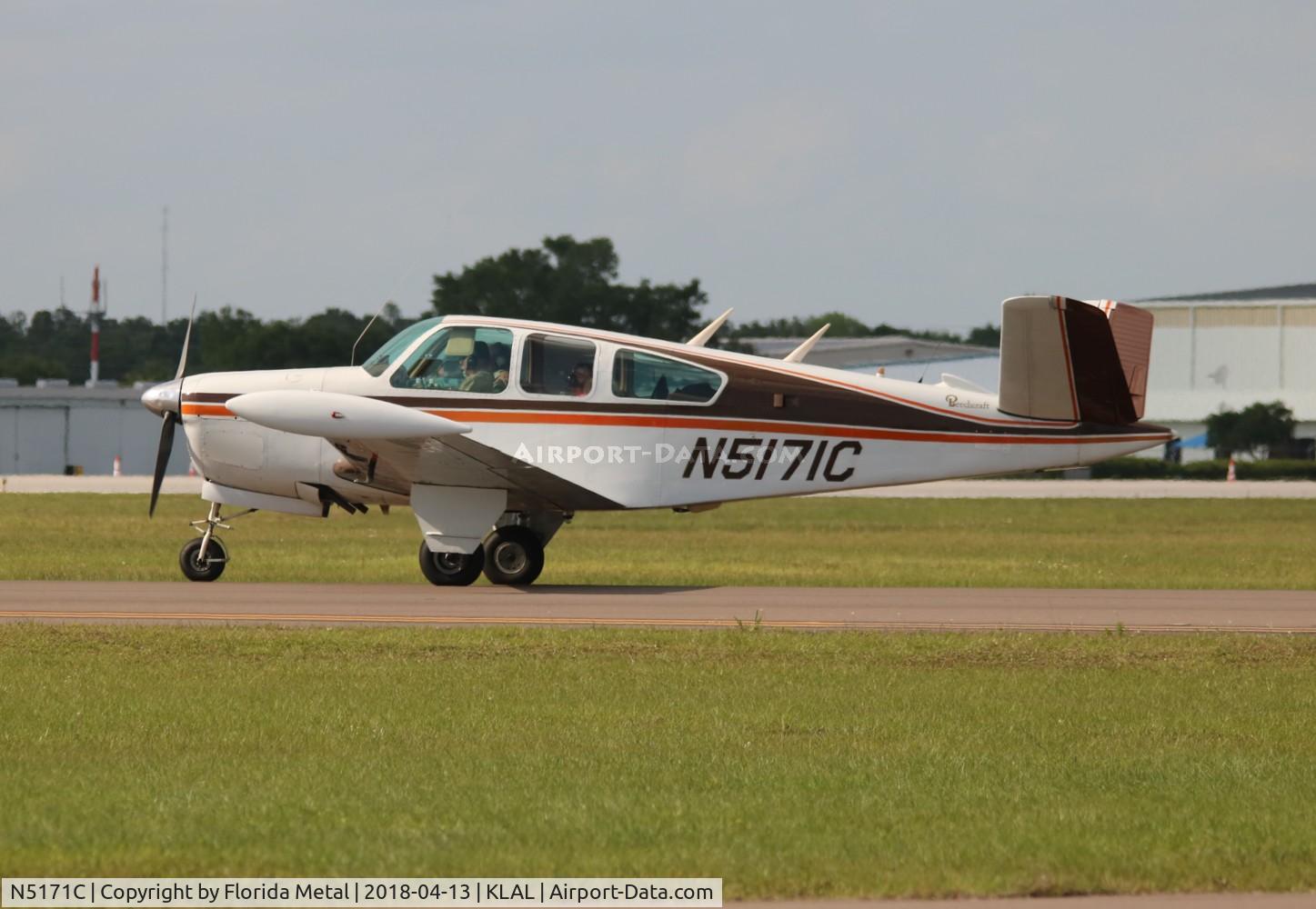 N5171C, 1950 Beech B35 C/N D-2456, Bonanza 35