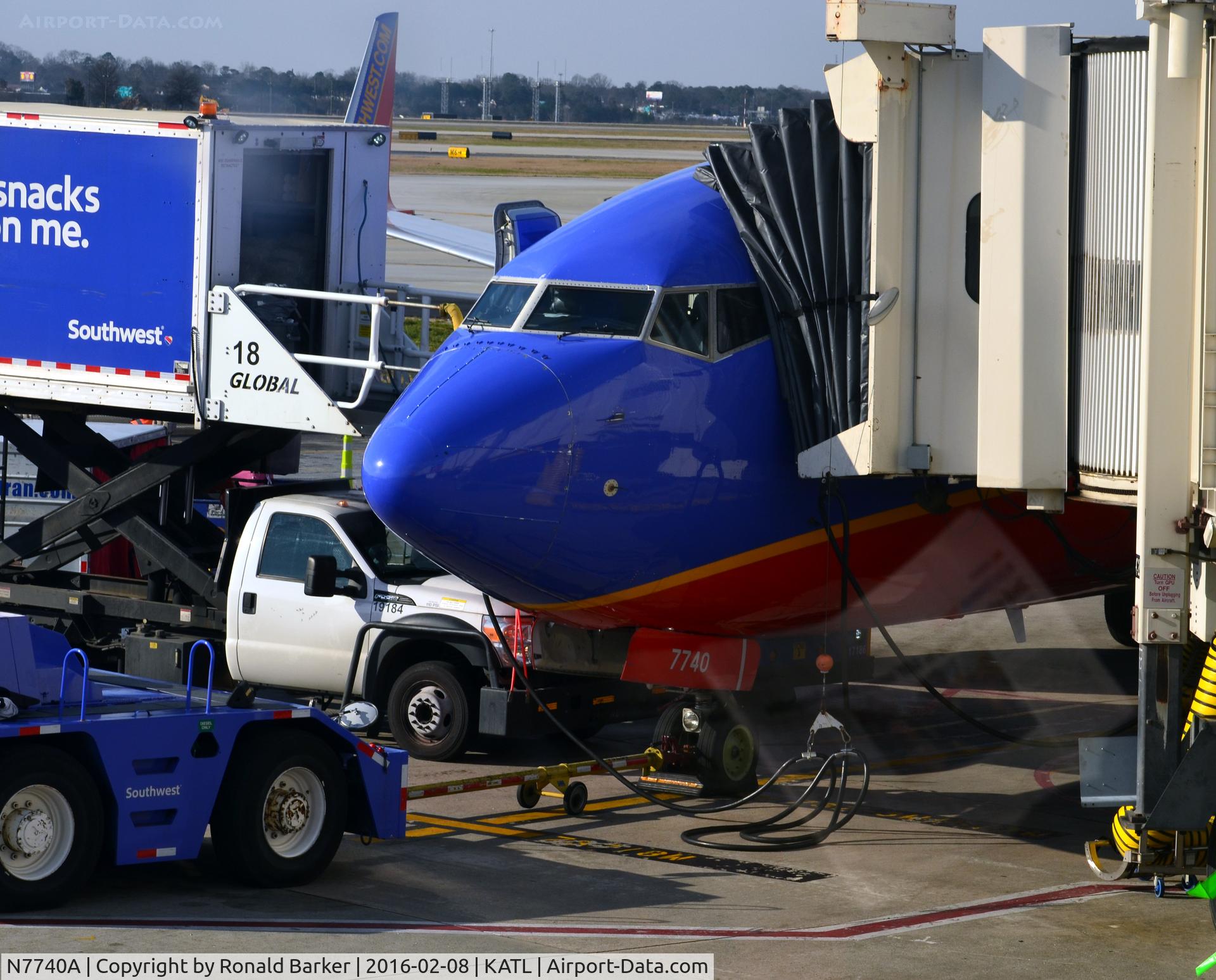 N7740A, 2007 Boeing 737-7BD C/N 33927, Gate C-2 Atlanta