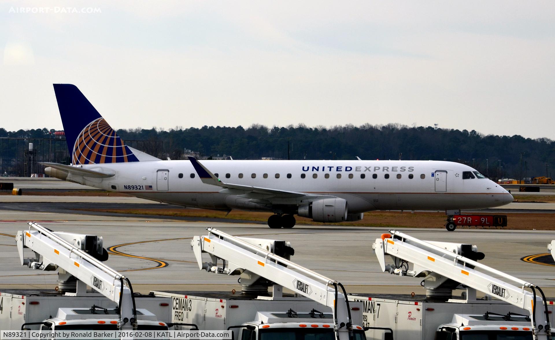 N89321, 2015 Embraer 175LR (ERJ-170-200LR) C/N 17000459, Taxi Atlanta