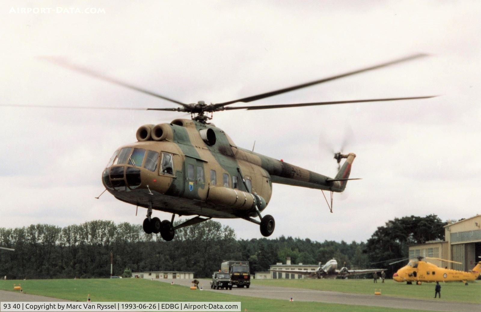93 40, Mil Mi-8S Hip C/N 10523, Farewell Days at Berlin Gatow in 1993.