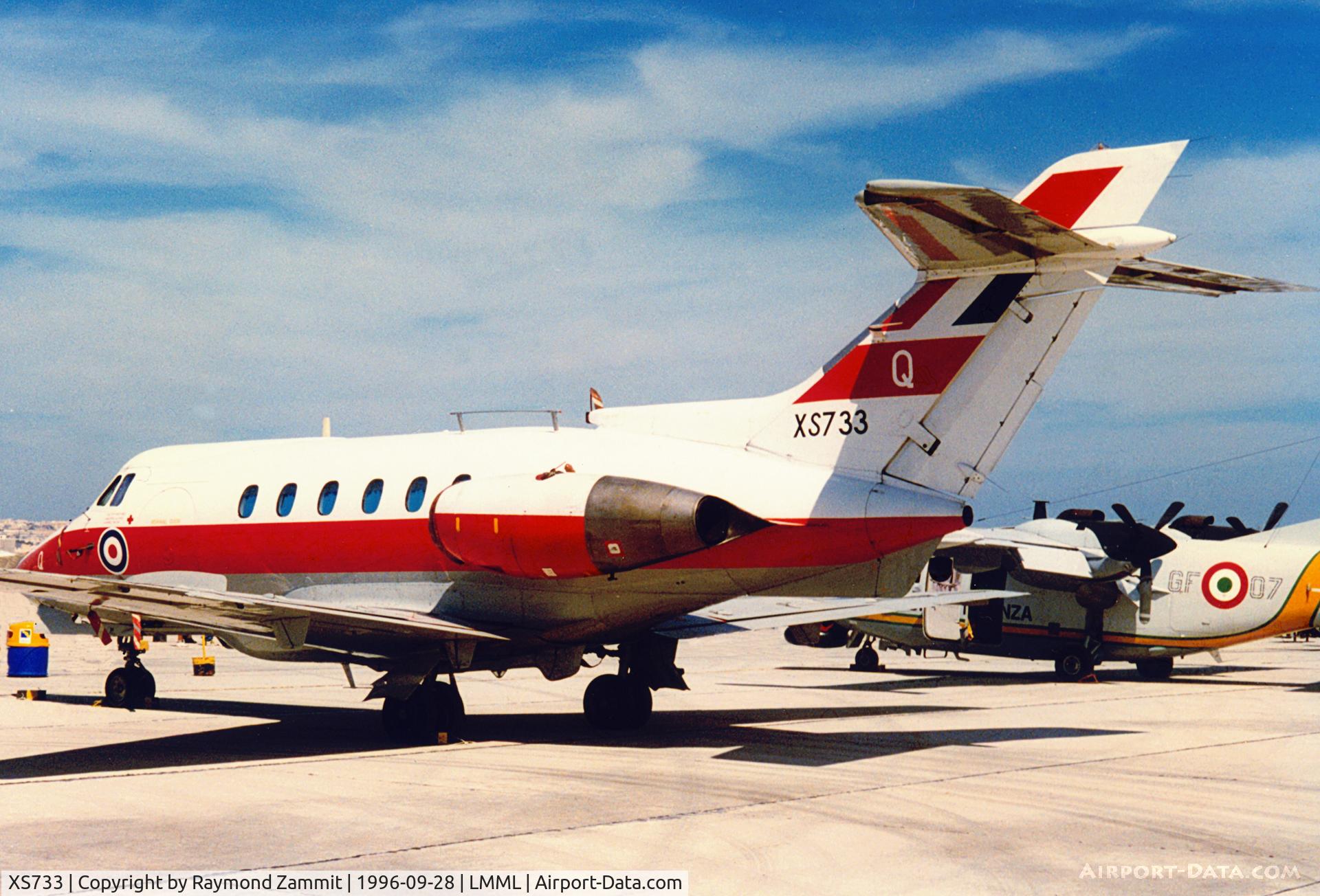 XS733, 1966 Hawker Siddeley HS.125 Dominie T.1 C/N 25059, Hawker Siddeley 125 Dominie T.1 XS733/Q of 6 FTS Royal Air Force