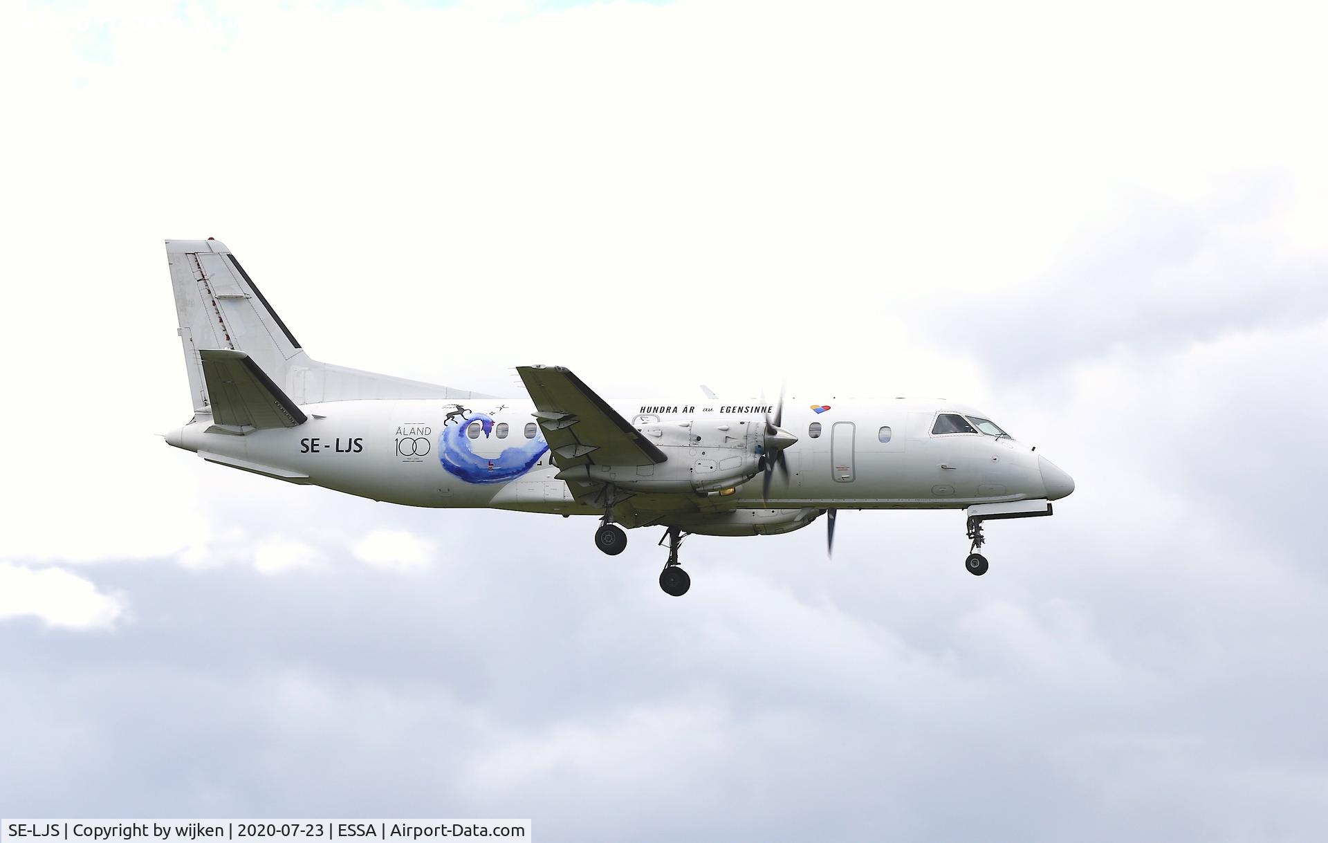 SE-LJS, 1990 Saab 340B C/N 340B-215, RWY 01L