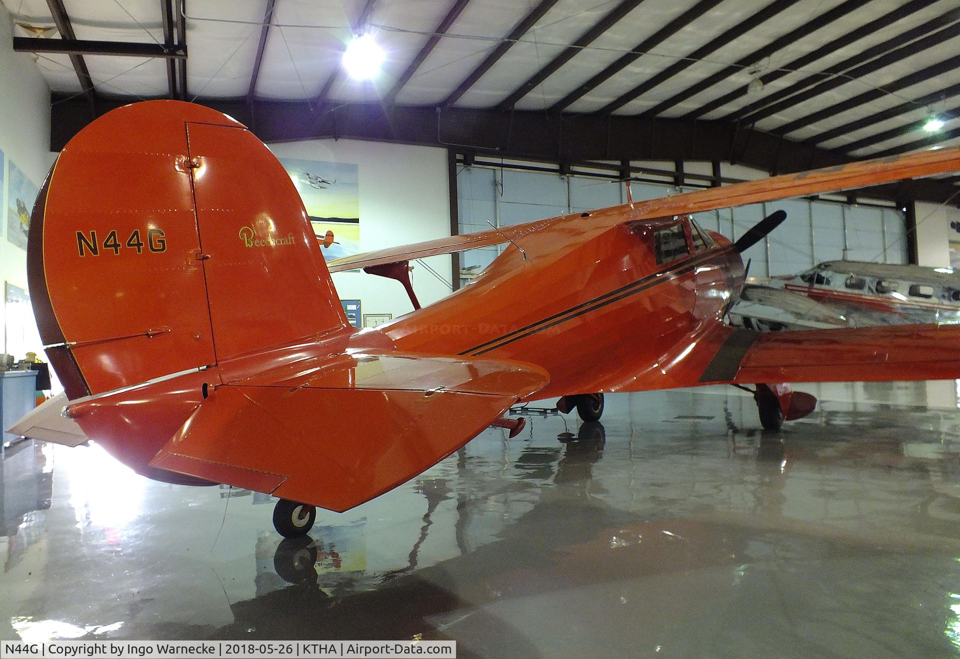 N44G, 1946 Beech G17S C/N B-3, Beechcraft G17S Staggerwing at the Beechcraft Heritage Museum, Tullahoma TN