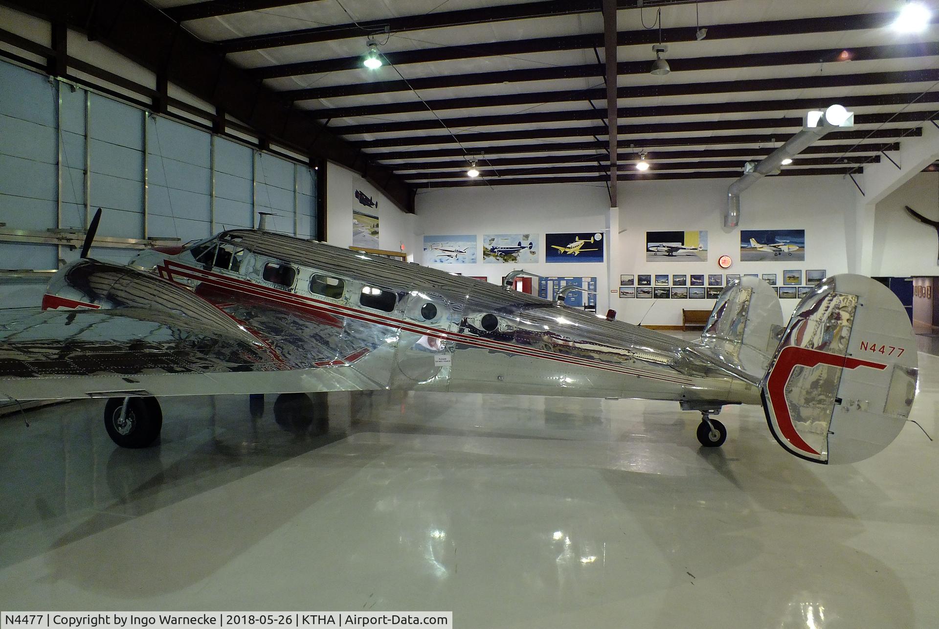 N4477, 1952 Beech D18S C/N A-935, Beechcraft D18S Twin Beech at the Beechcraft Heritage Museum, Tullahoma TN