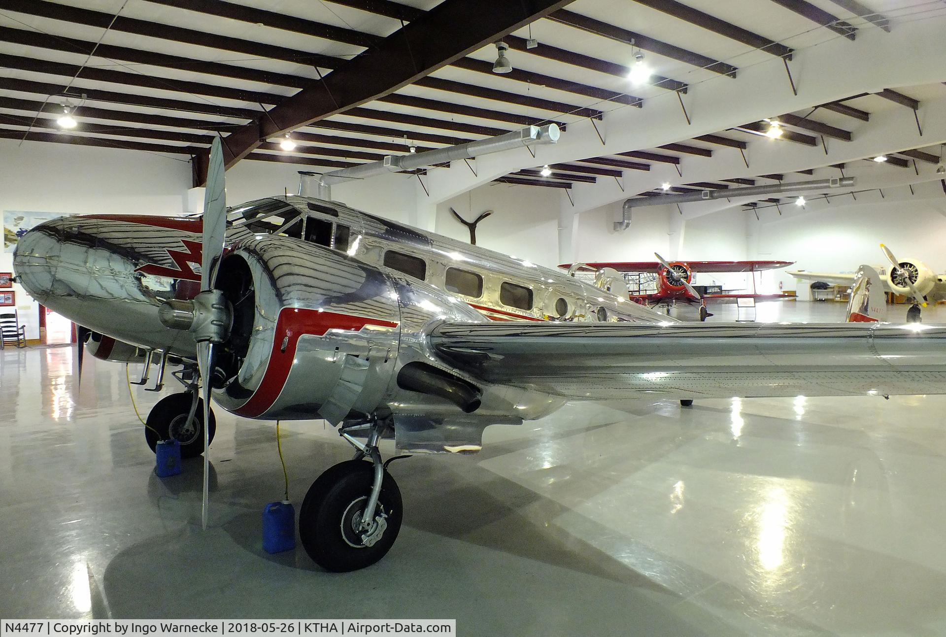 N4477, 1952 Beech D18S C/N A-935, Beechcraft D18S Twin Beech at the Beechcraft Heritage Museum, Tullahoma TN