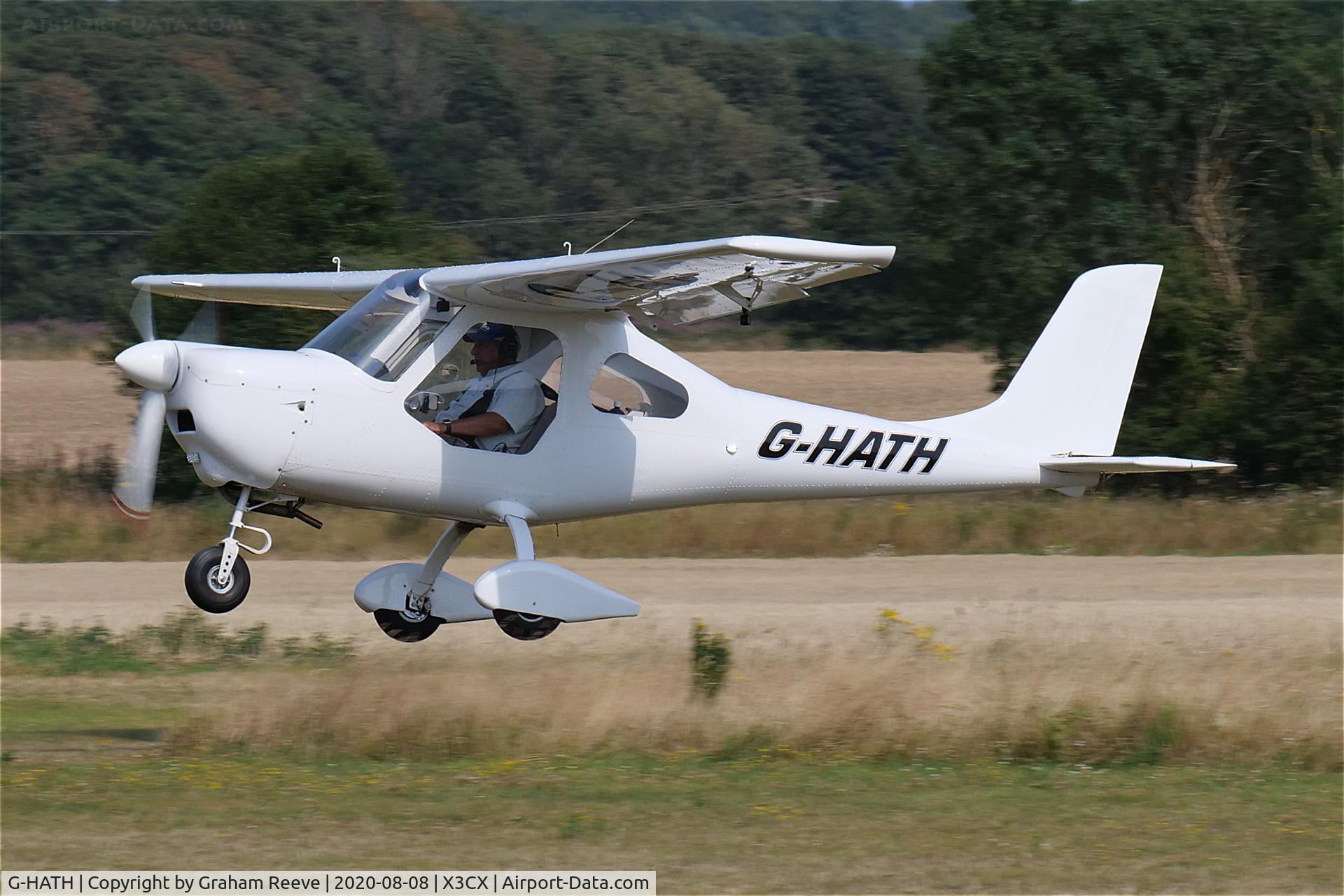 G-HATH, 2018 Techpro Aviation Merlin 100UL C/N HV-19, Departing from Northrepps.