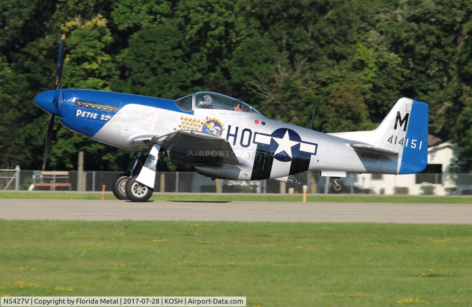 N5427V, 1944 North American F-51D Mustang C/N 44-72942, Petie 2nd