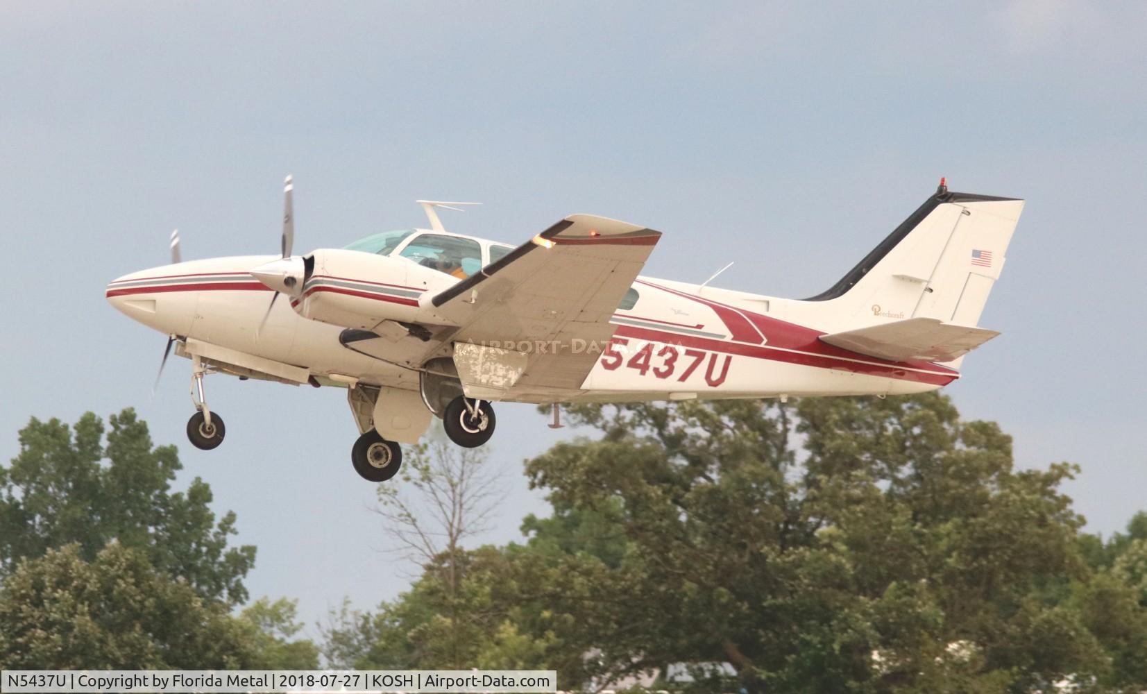 N5437U, 1967 Beech C55 Baron (95-C55) C/N TE-406, Baron 55