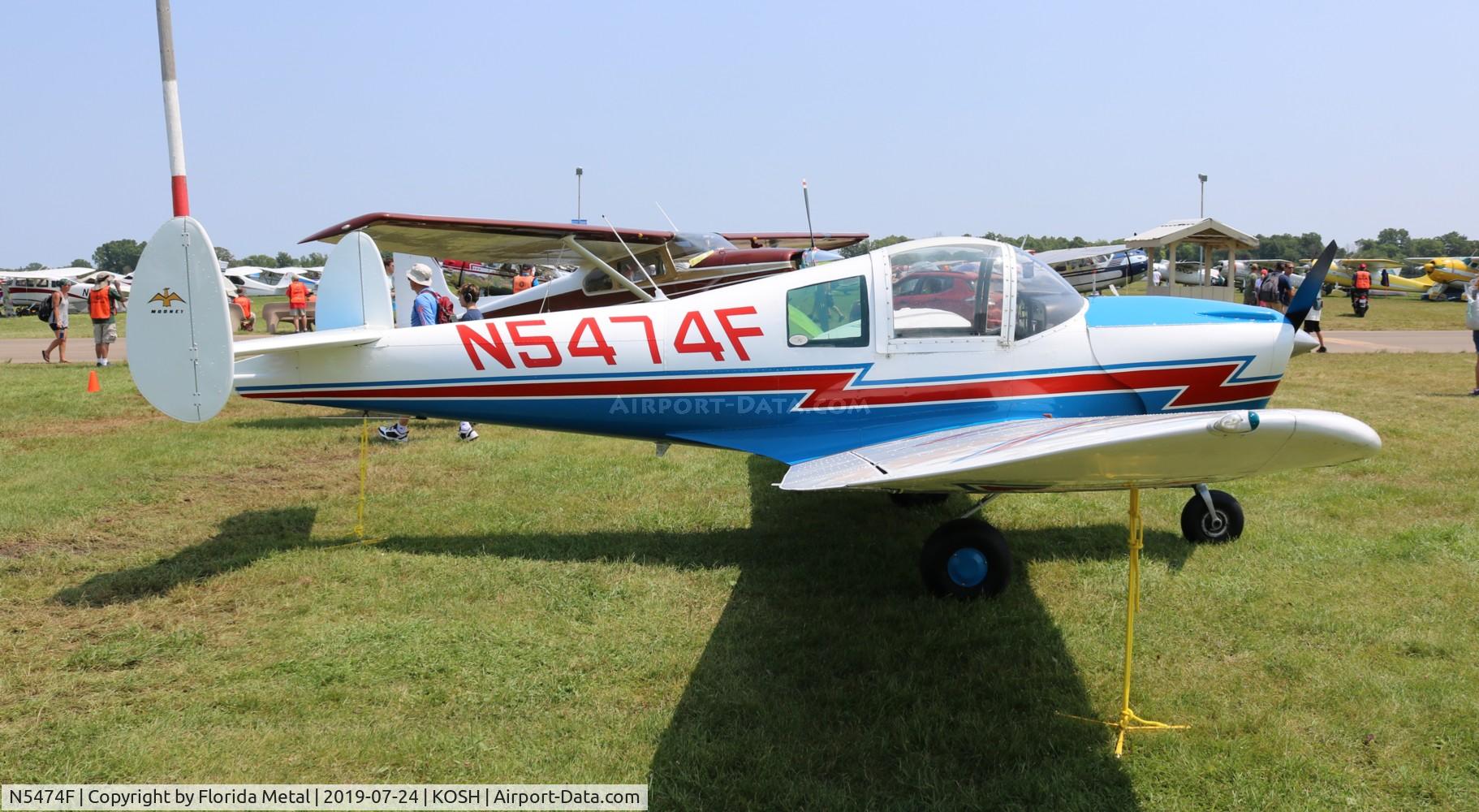N5474F, 1968 Mooney A2a Cadet C/N B-274, Mooney - Ercoupe