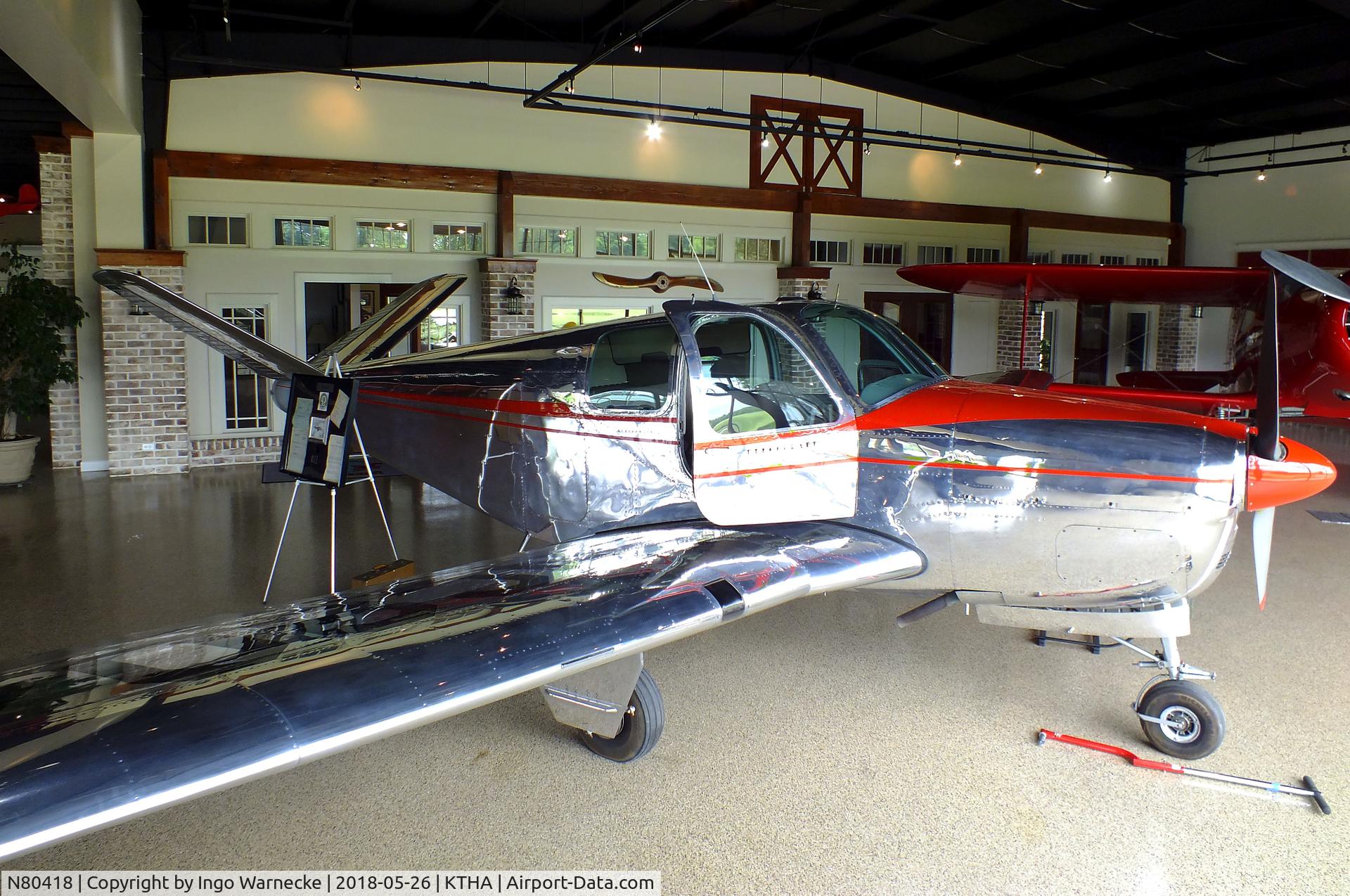 N80418, 1947 Beech 35 Bonanza C/N D-18, Beechcraft 35 Bonanza at the Beechcraft Heritage Museum, Tullahoma TN