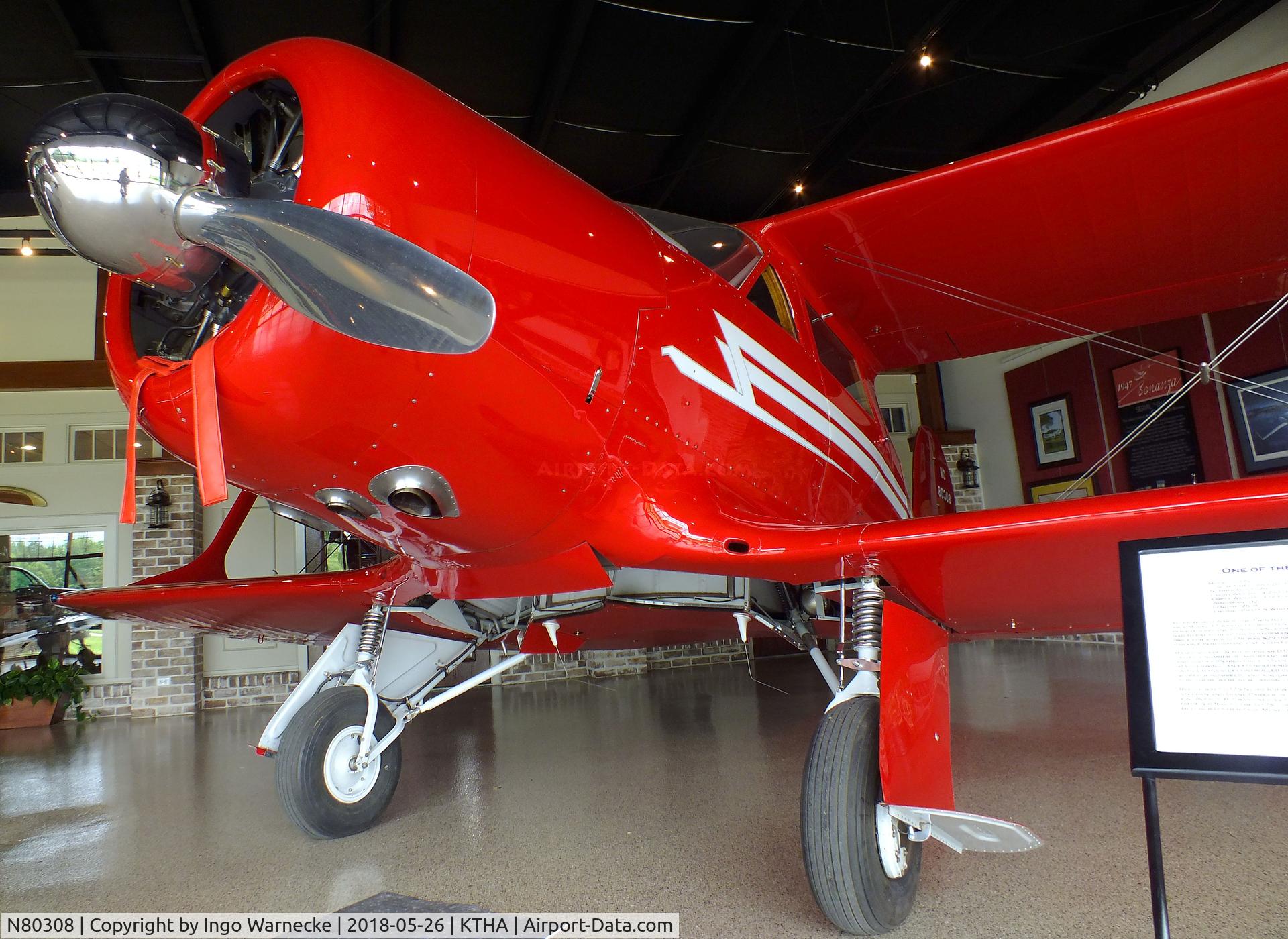 N80308, 1946 Beech G17S C/N B-7, Beechcraft G17S Staggerwing at the Beechcraft Heritage Museum, Tullahoma TN