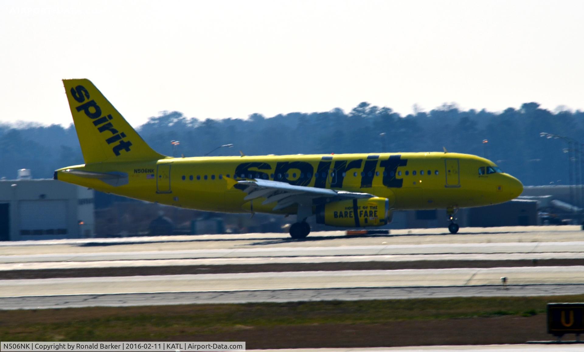 N506NK, 2005 Airbus A319-132 C/N 2490, Landing Atlanta