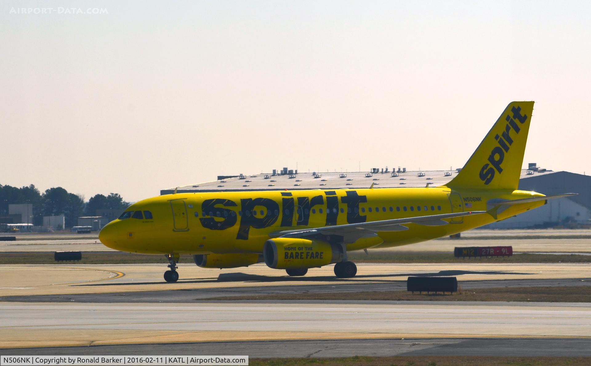 N506NK, 2005 Airbus A319-132 C/N 2490, Taxi Atlanta