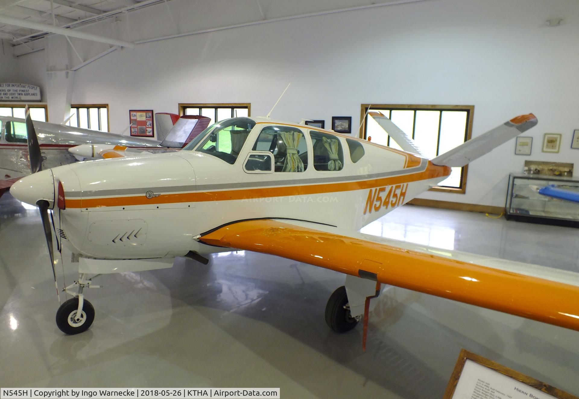 N545H, 1957 Beech H35 Bonanza C/N D-4982, Beechcraft H35 Bonanza at the Beechcraft Heritage Museum, Tullahoma TN
