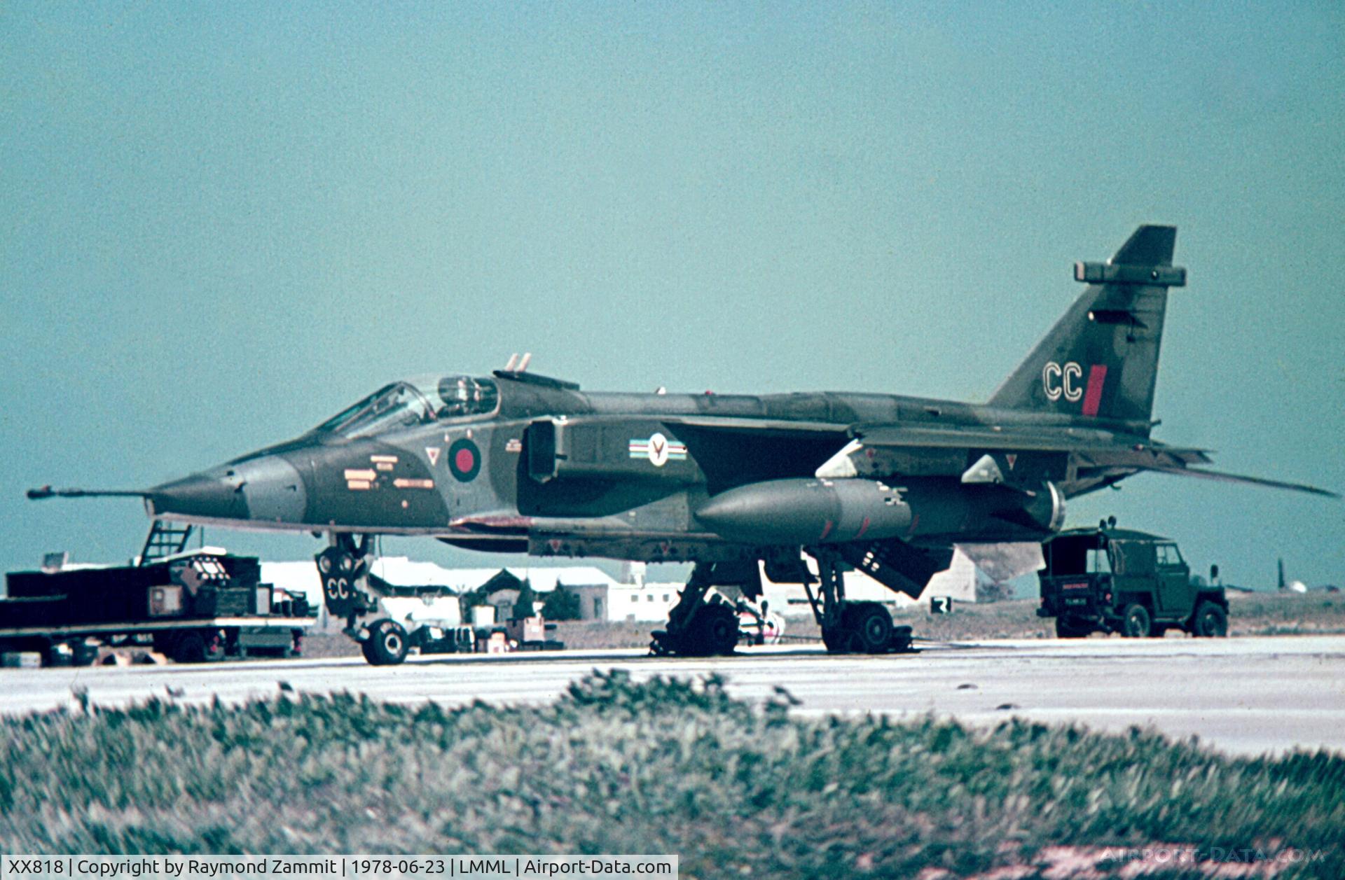 XX818, 1975 Sepecat Jaguar GR.1 C/N S.67, Sepecat Jaguar GGR.1 XX818/CC of 20 Sqdn Royal Air Force