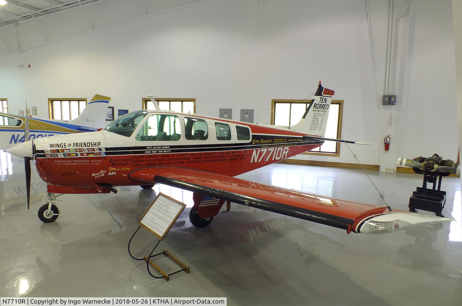N7710R, 1969 Beech 36 Bonanza C/N E-103, Beechcraft 36 Bonanza at the Beechcraft Heritage Museum, Tullahoma TN