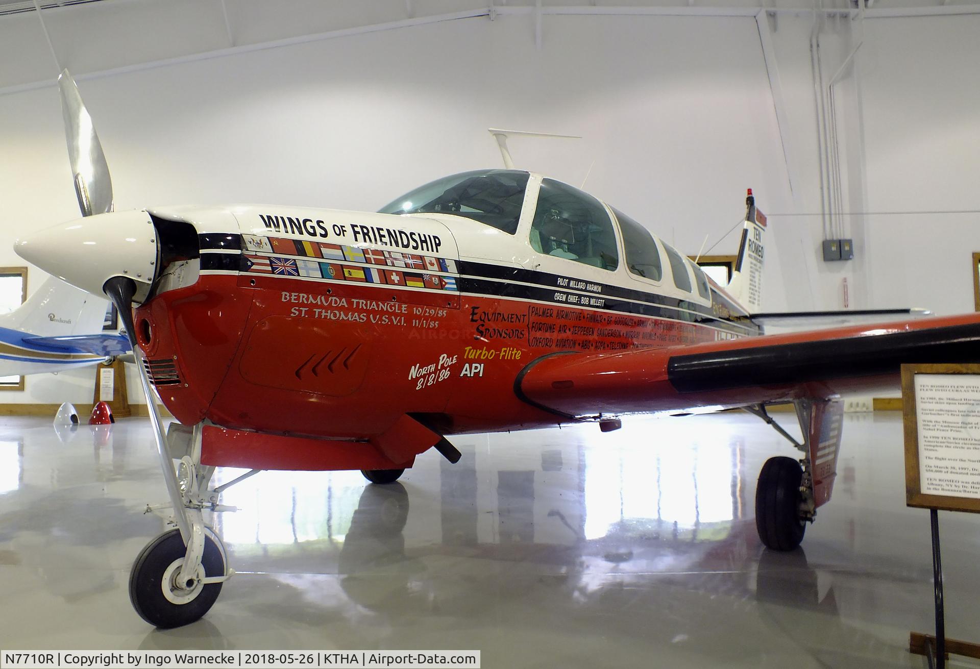 N7710R, 1969 Beech 36 Bonanza C/N E-103, Beechcraft 36 Bonanza at the Beechcraft Heritage Museum, Tullahoma TN