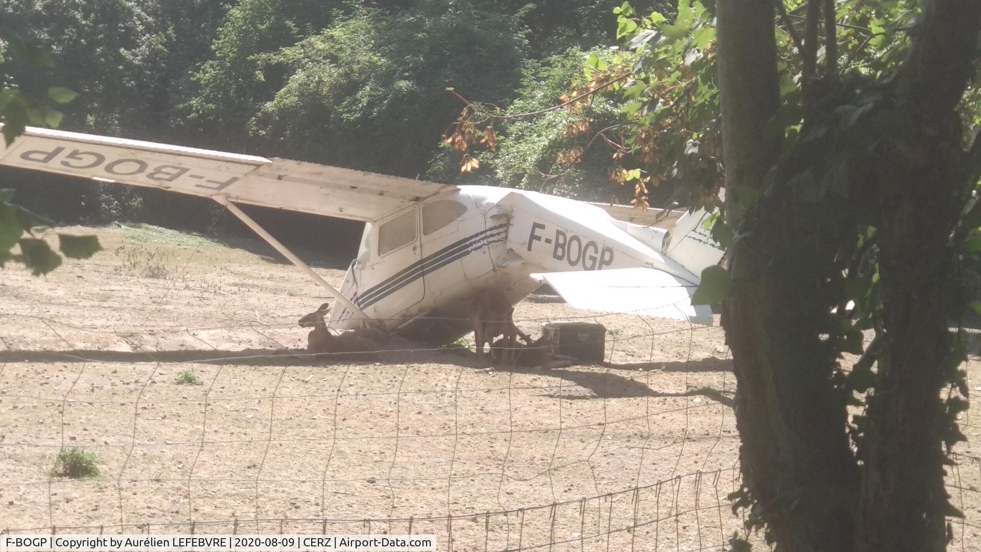 F-BOGP, Reims-cessna F172H C/N F172-0371, Découvert dans le zoo de Cerza en normadie