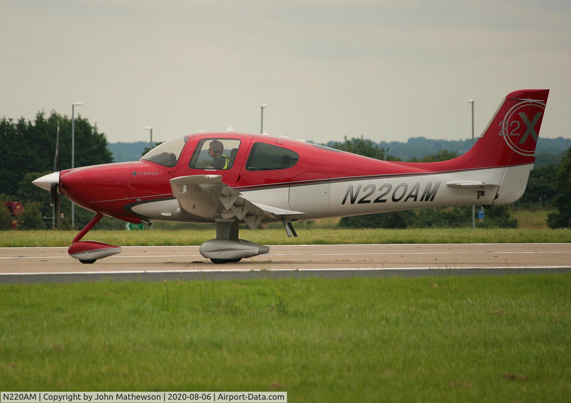 N220AM, 1977 Swearingen SA-226TC Merlin II C/N TC-234, rolling down runway 14 ready to turn around for takeoff.
Leeds Bradford International Airport, West Yorkshire, UK.