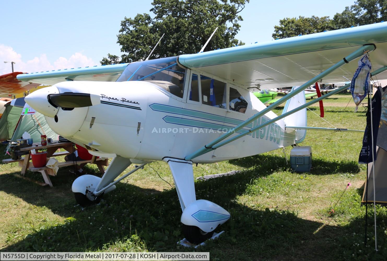 N5755D, 1956 Piper PA-22-150 Tri-Pacer C/N 22-4455, PA-22