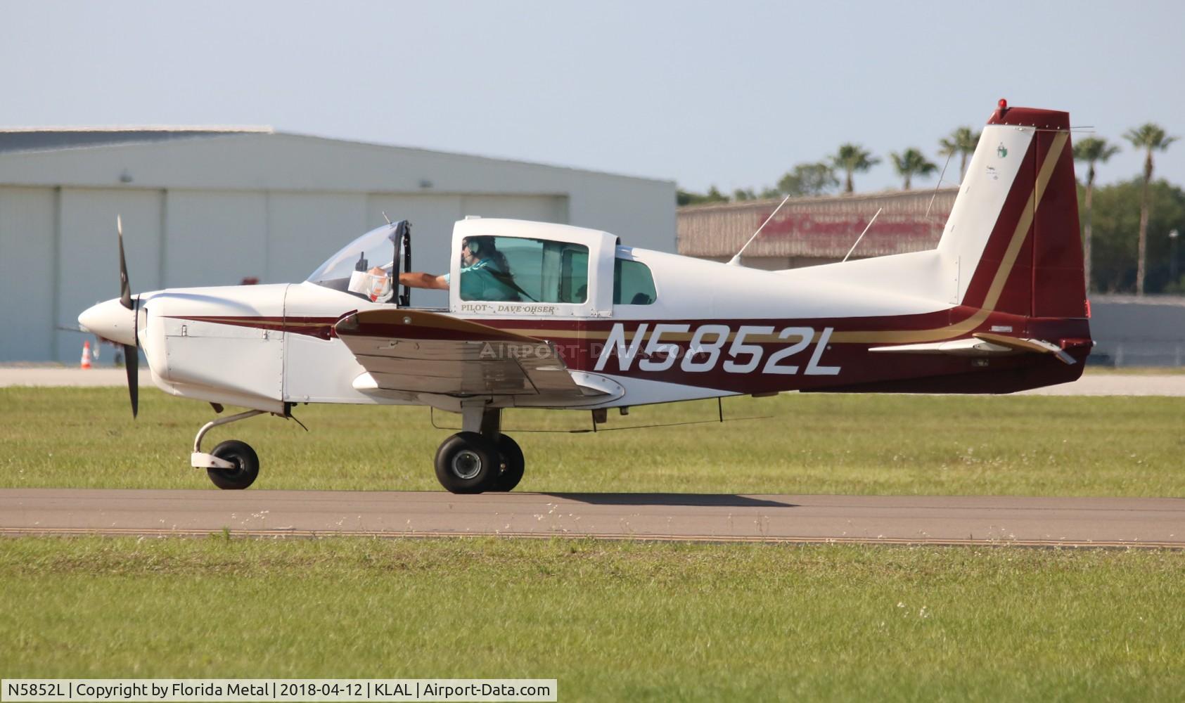 N5852L, 1972 American AA-5 C/N AA5-0052, American AA-5