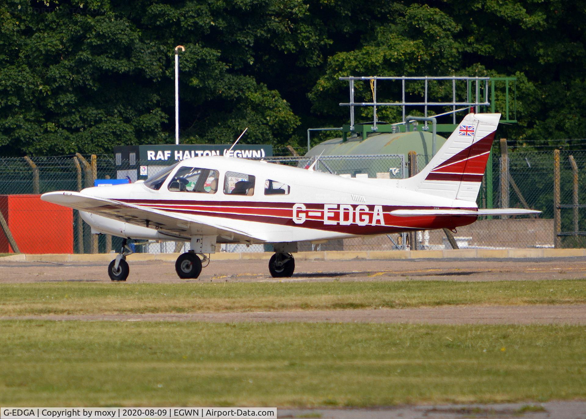 G-EDGA, 1985 Piper PA-28-161 Cherokee Warrior II C/N 28-8516024, Piper PA-28-161 Cherokee Warrior II at RAF Halton.