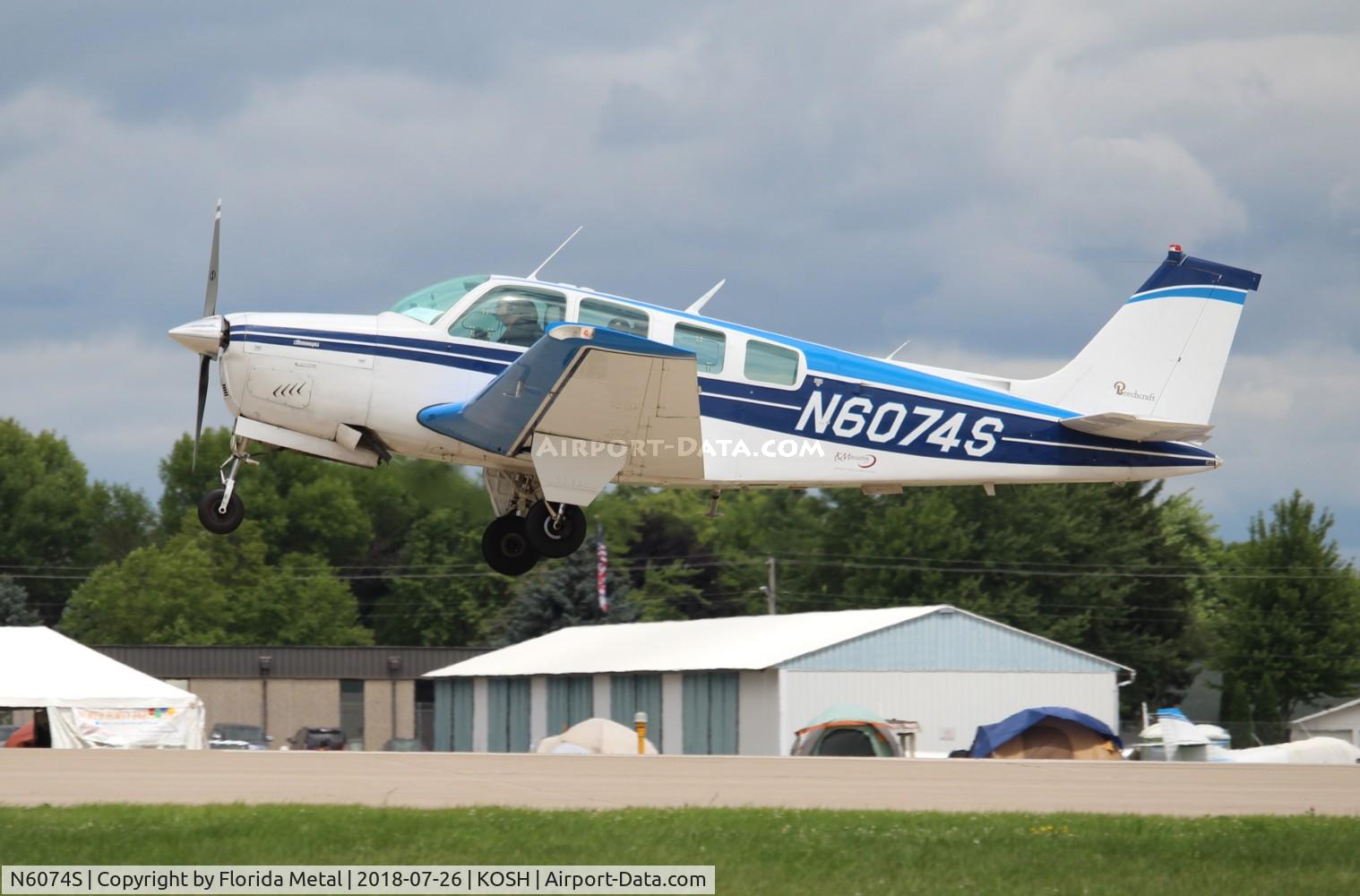 N6074S, 1975 Beech A36 Bonanza 36 C/N E-778, Beech A36