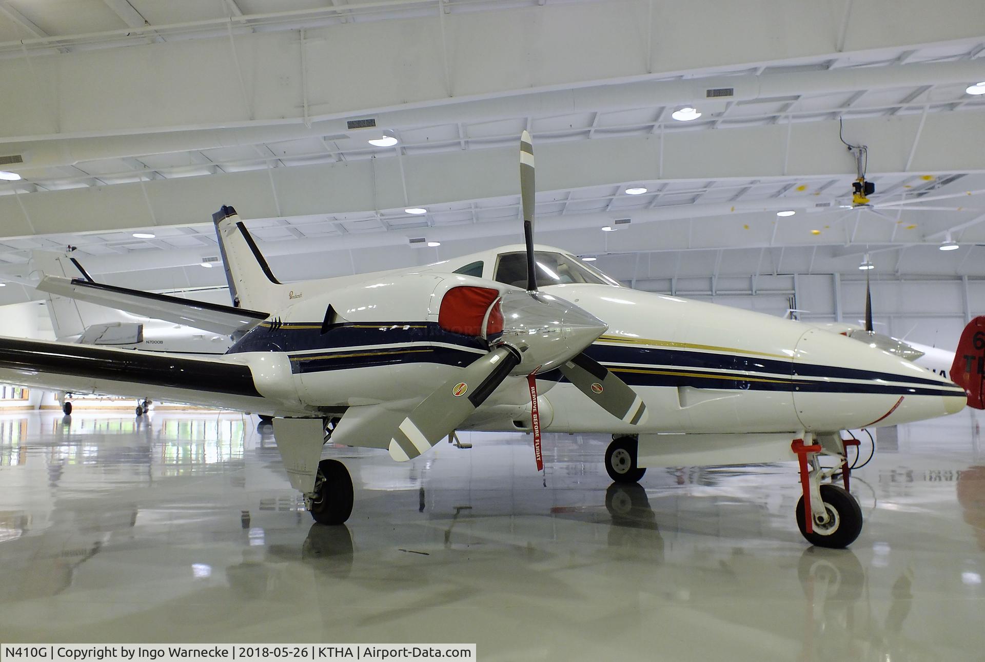 N410G, 1982 Beech B-60 Duke C/N P-596, Beechcraft B60 Duke at the Beechcraft Heritage Museum, Tullahoma TN