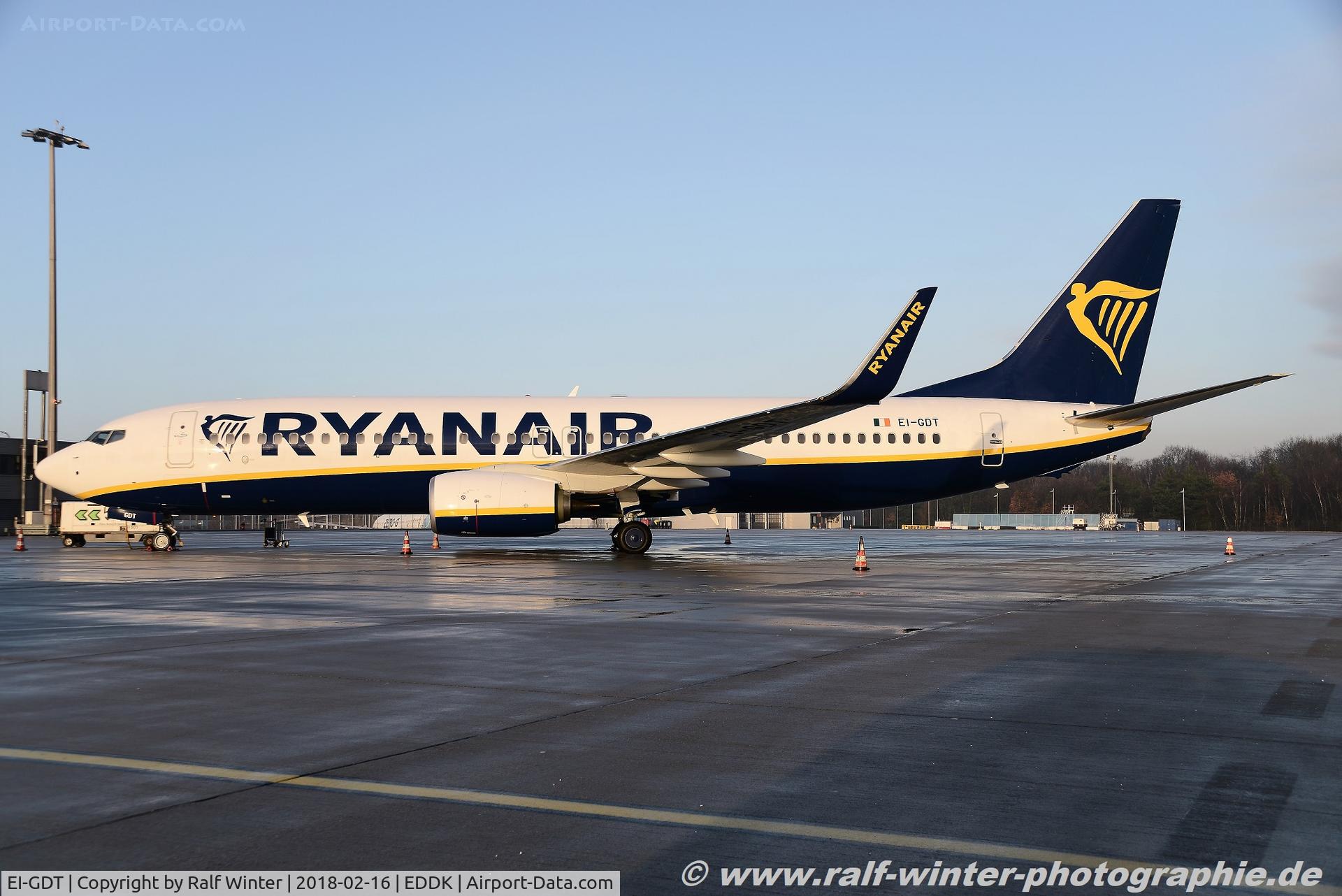 EI-GDT, 2018 Boeing 737-800 C/N 44815, Boeing 737-8AS(W) - FR RYR Ryanair - 44815 - EI-GDT - 16.02.2018 - CGN