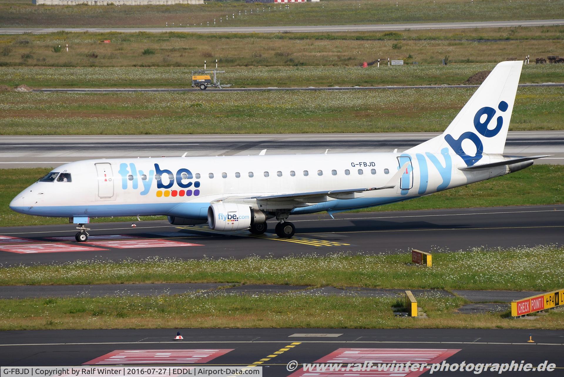 G-FBJD, 2011 Embraer 175STD (ERJ-170-200) C/N 17000329, Embraer ERJ-175STD 170-200 - BE BEE FlyBe - 17000329 - G-FBJD - 27.07.2016 - DUS