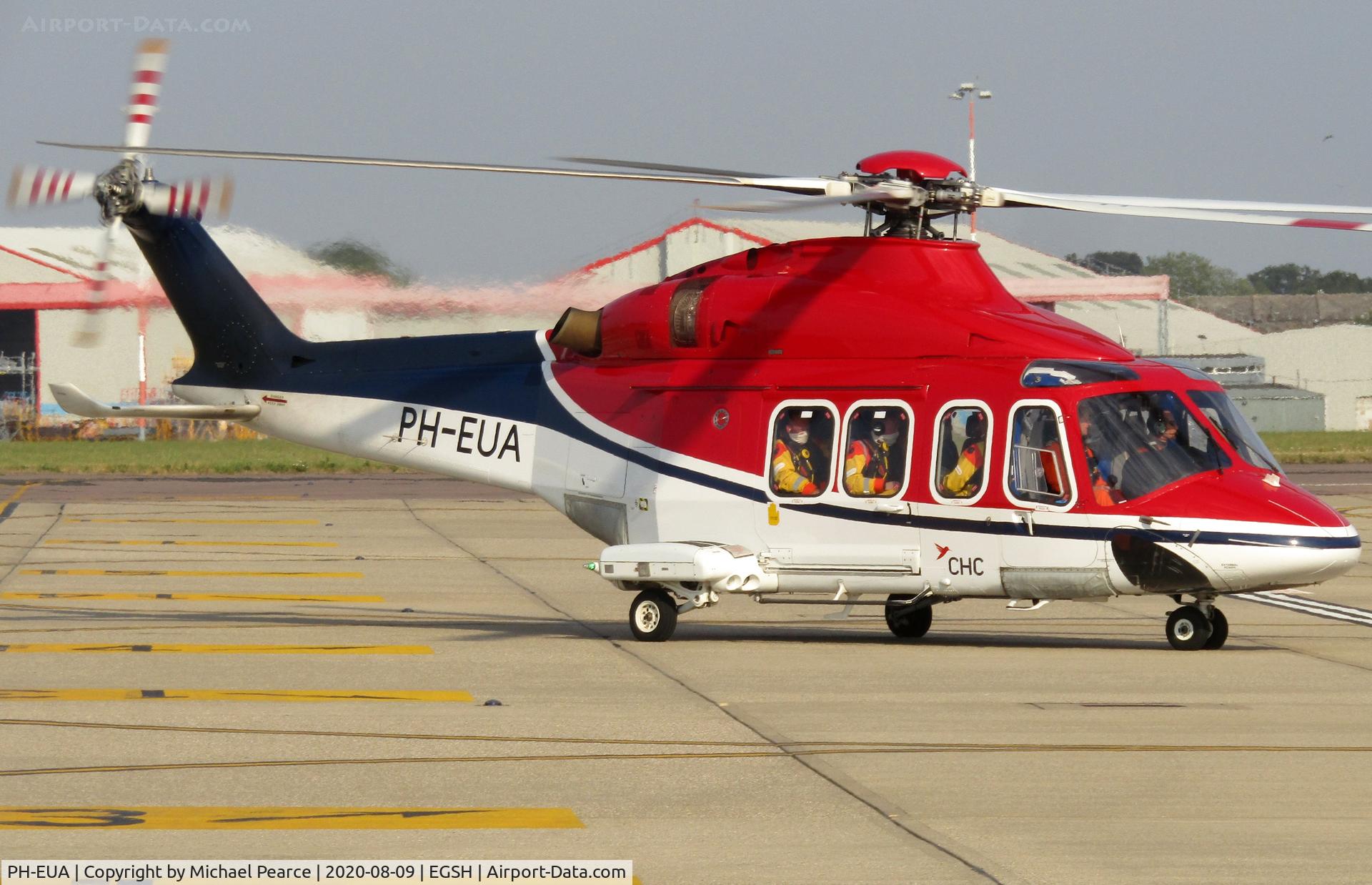 PH-EUA, 2007 AgustaWestland AW-139 C/N 31072, Arriving at SaxonAir from a North Sea gas platform.