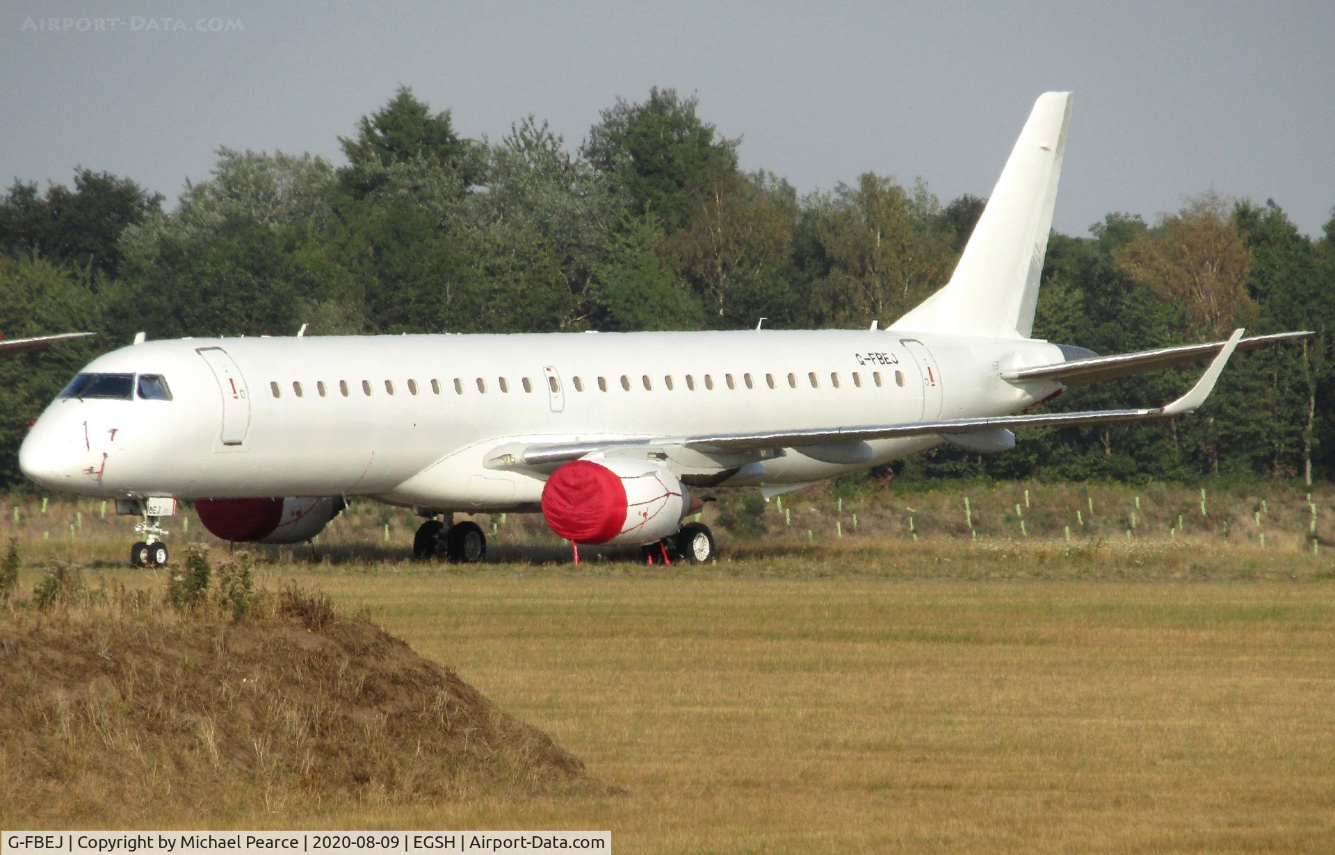 G-FBEJ, 2007 Embraer 195LR (ERJ-190-200LR) C/N 19000155, Stored North Side awaiting a new owner.
