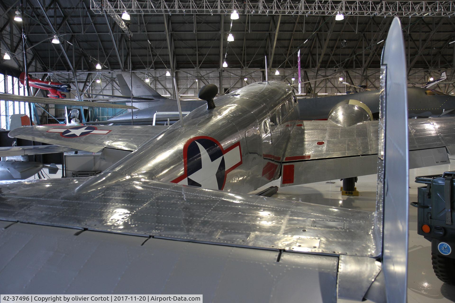 42-37496, Beech UC-45 Expeditor C/N 4089, rear view