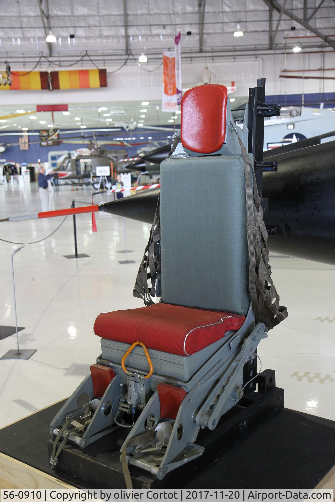 56-0910, 1956 Lockheed F-104C Starfighter C/N 383-1198, the Lockeed ejection seat