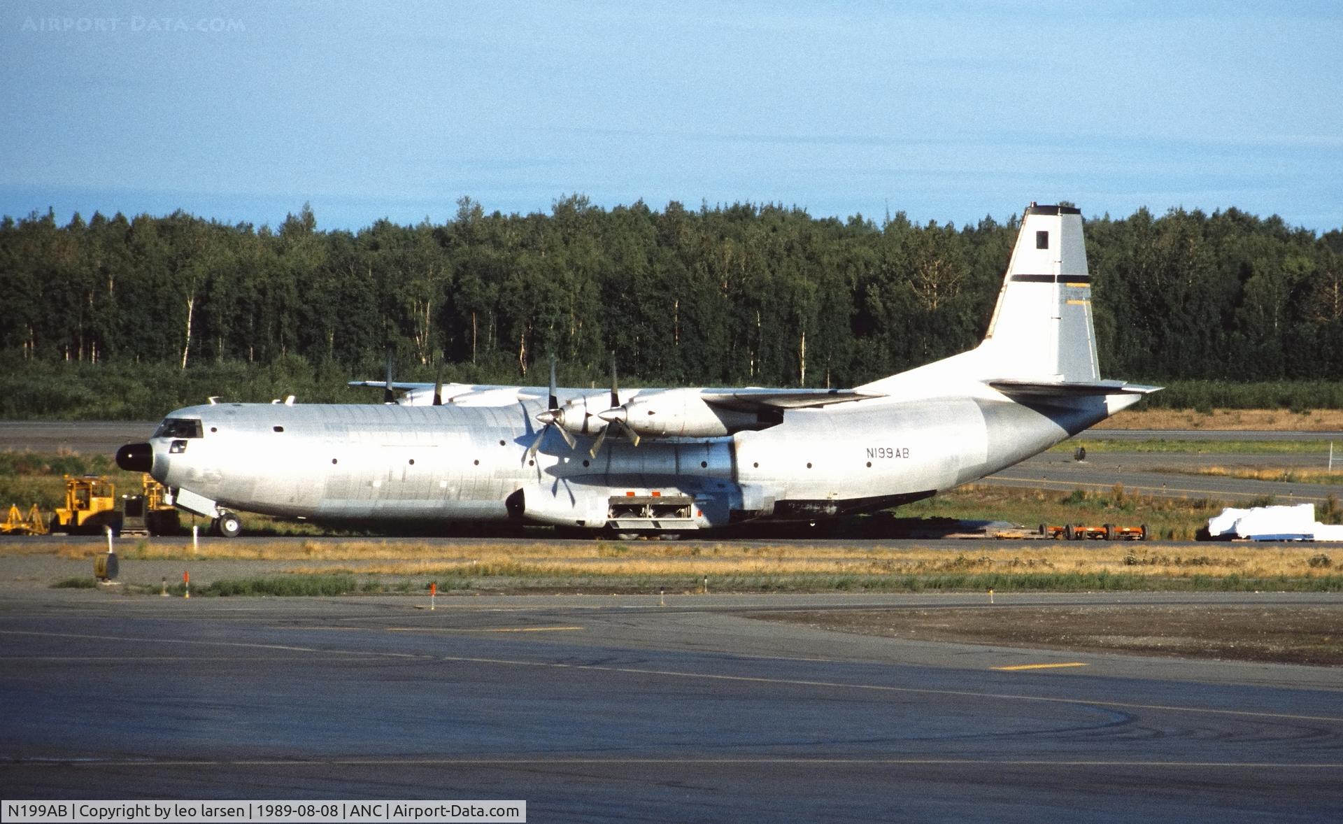 N199AB, 1956 Douglas C-133A Cargomaster C/N 561999 (45164), Anchorage 8.8.1989