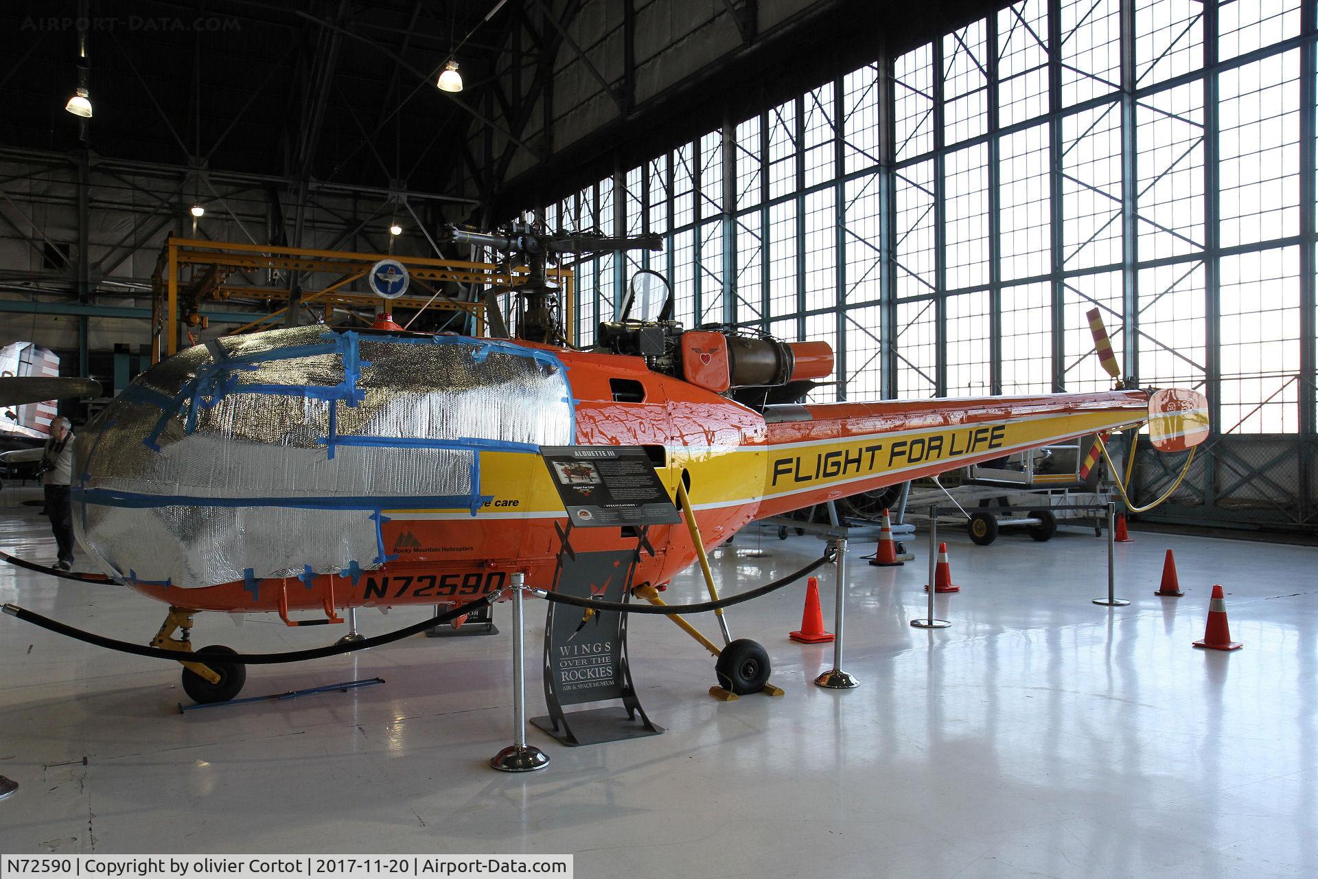 N72590, Sud Aviation SA-316B Alouette III C/N 1509, Wings Over the Rockies Air & Space Museum