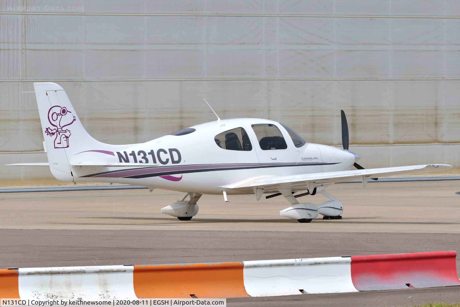 N131CD, 2000 Cirrus SR20 C/N 1031, Parked at Norwich.