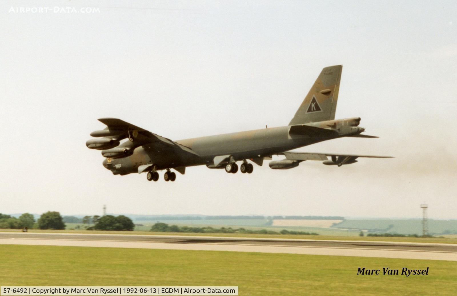 57-6492, 1957 Boeing B-52G Stratofortress C/N 464197, Air Tournament Int. 1992.
