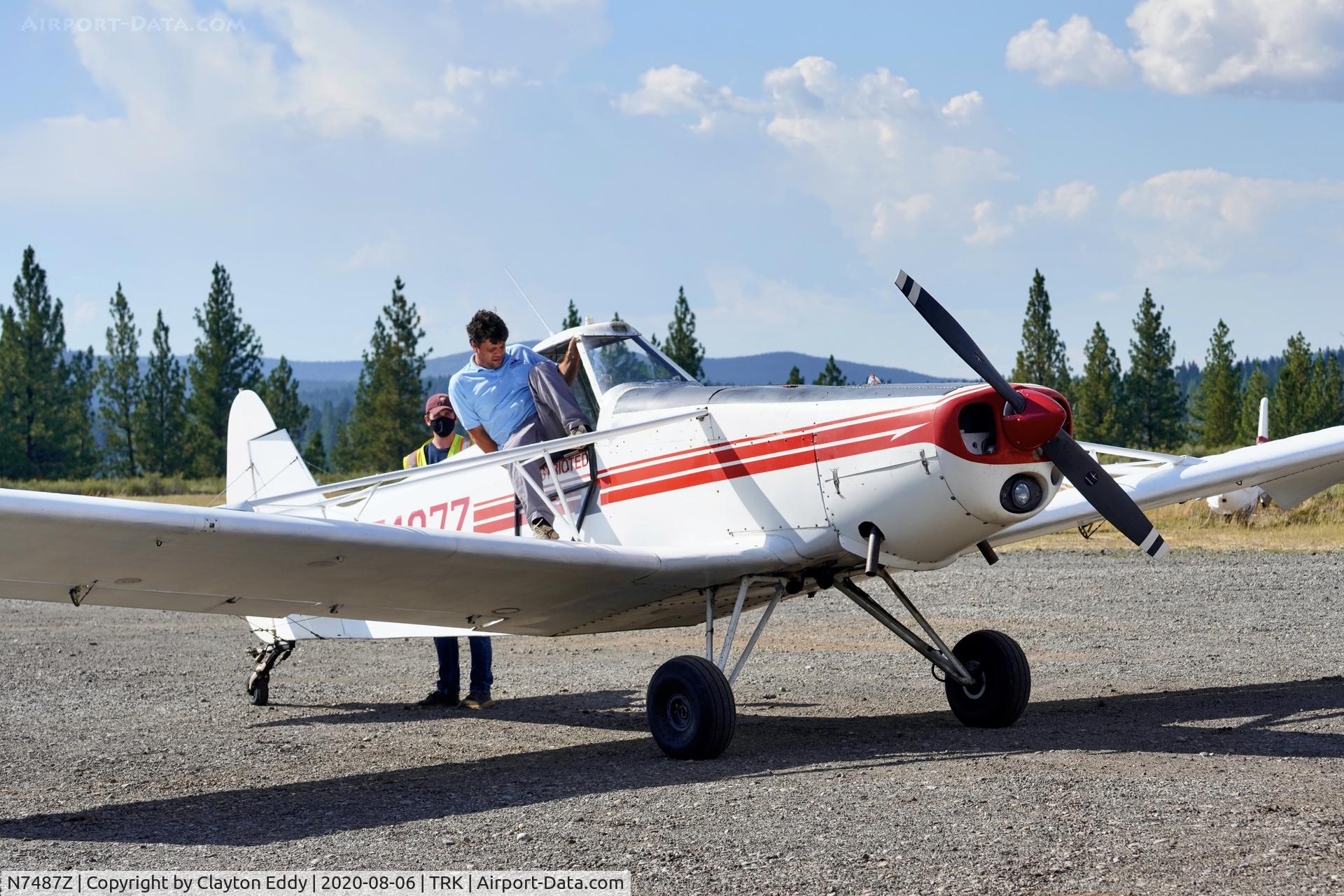 N7487Z, 1965 Piper PA-25-235 Pawnee C/N 25-3502, Truckee airport California 2020.
