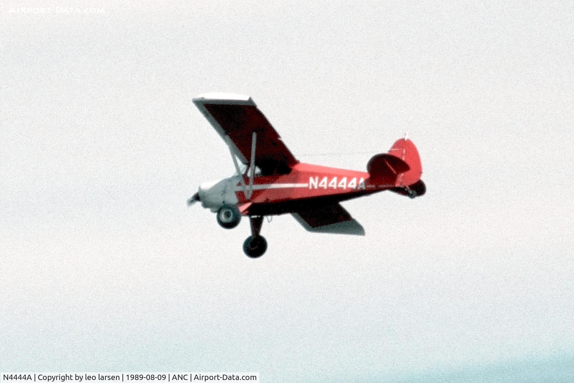 N4444A, 1956 Piper PA-22-150 Tri-Pacer C/N 22-3774, Anchorage 9.8.1989