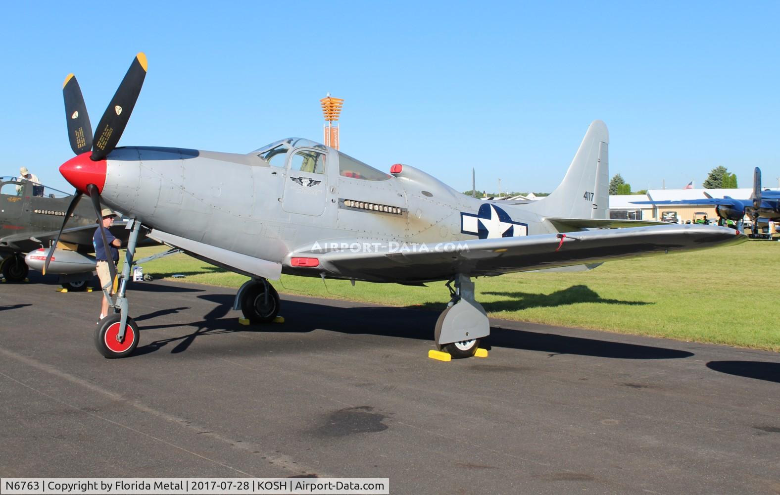 N6763, 1946 Bell P-63F Kingcobra C/N 296E1-1R, P-63F