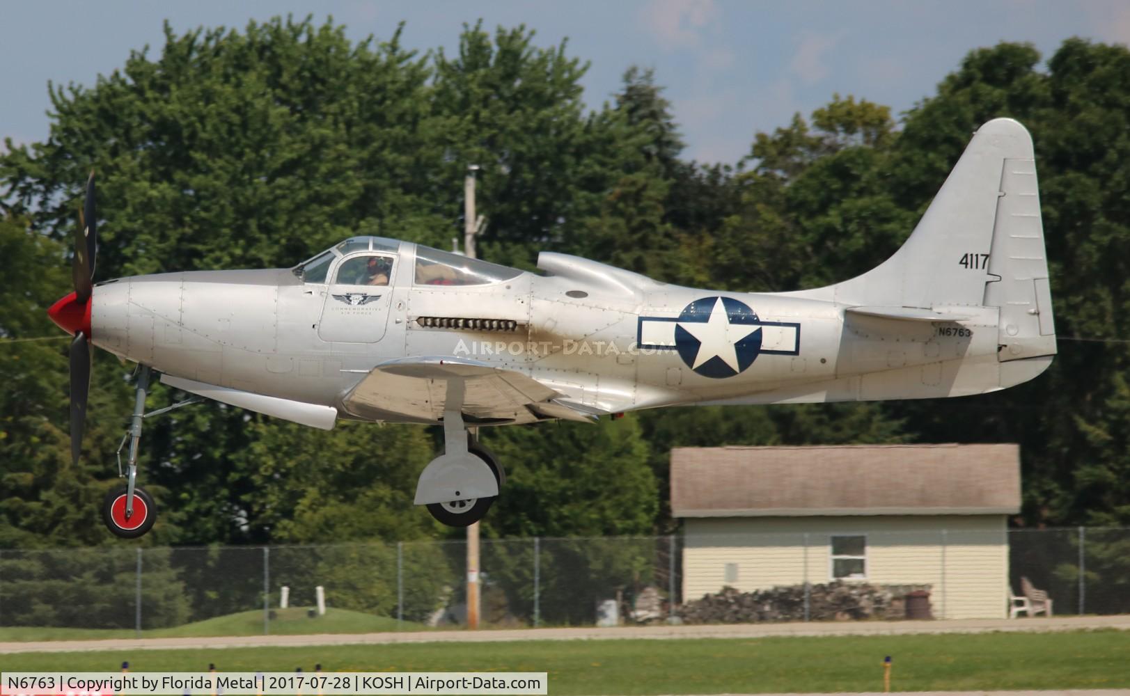 N6763, 1946 Bell P-63F Kingcobra C/N 296E1-1R, P-63F