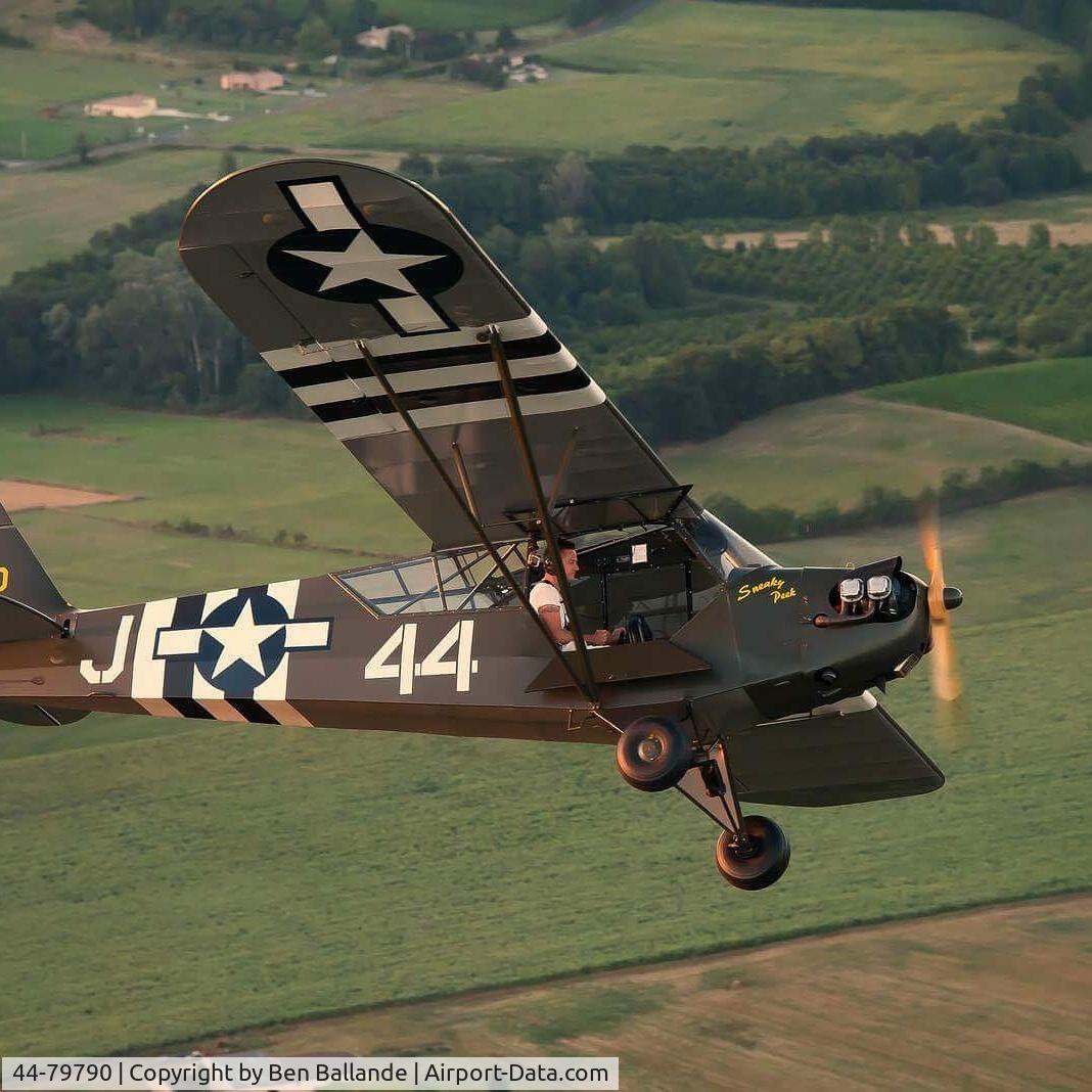 44-79790, 1944 Piper L-4H Grasshopper (J3C-65D) C/N 12086, Restored back to flight status 2006