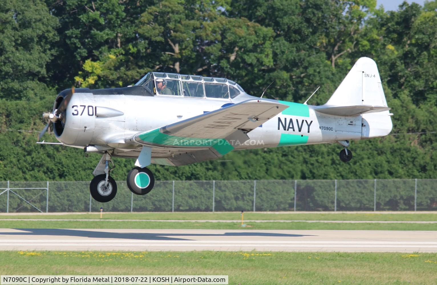 N7090C, North American SNJ-4 Texan C/N 88-13370, SNJ-4