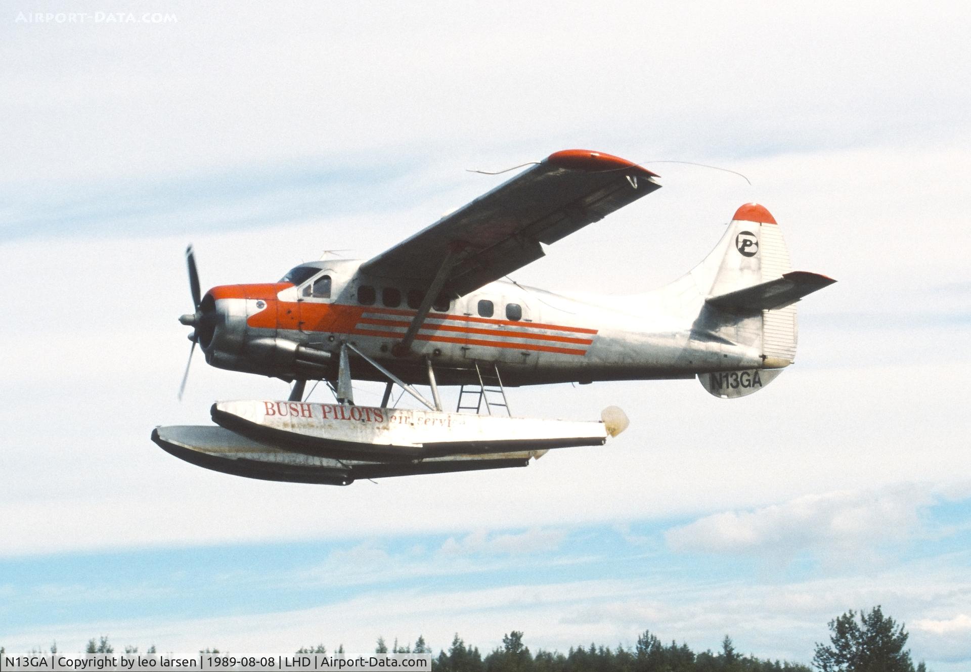 N13GA, 1956 De Havilland Canada U-1A Otter C/N 179, Lake Hood Air Harbour 8.8.1989