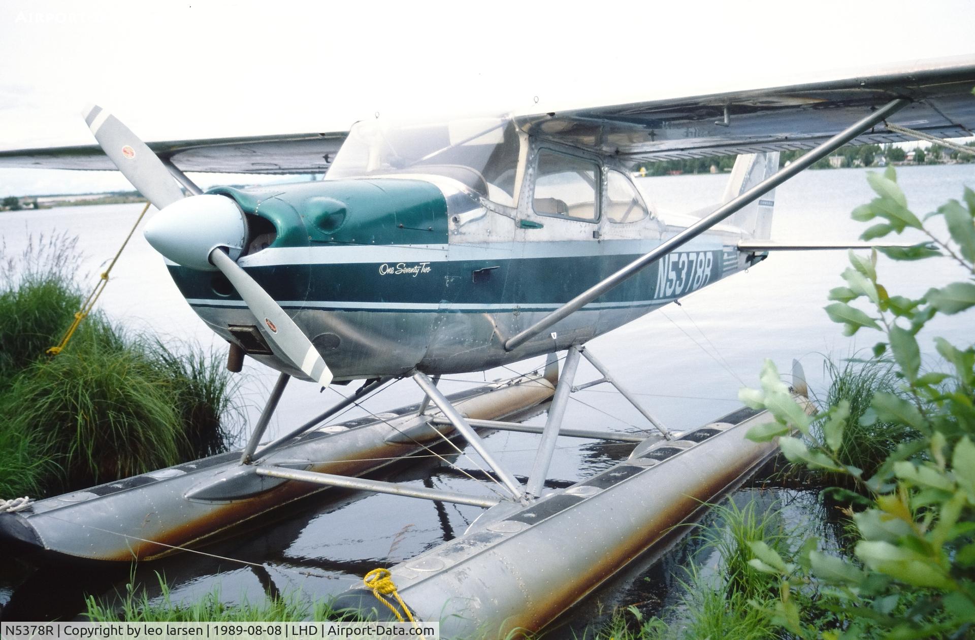 N5378R, 1965 Cessna 172F C/N 17252912, Lake Spenard 8.8.1989
