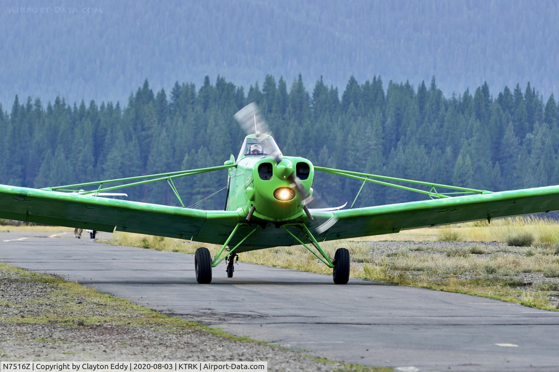 N7516Z, 1965 Piper PA-25-235 Pawnee C/N 25-3556, Truckee airport California 2020.