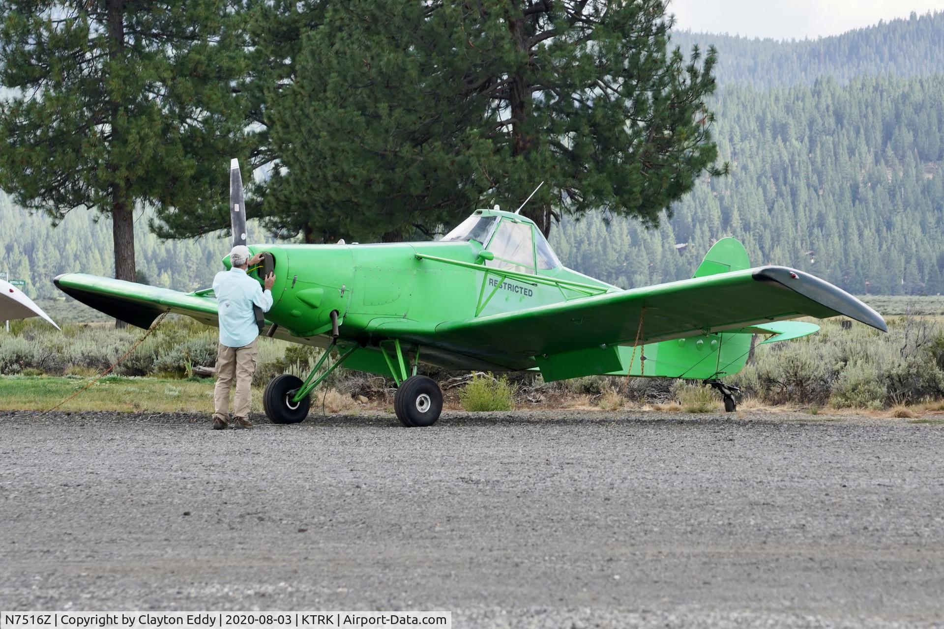 N7516Z, 1965 Piper PA-25-235 Pawnee C/N 25-3556, Truckee airport California 2020.