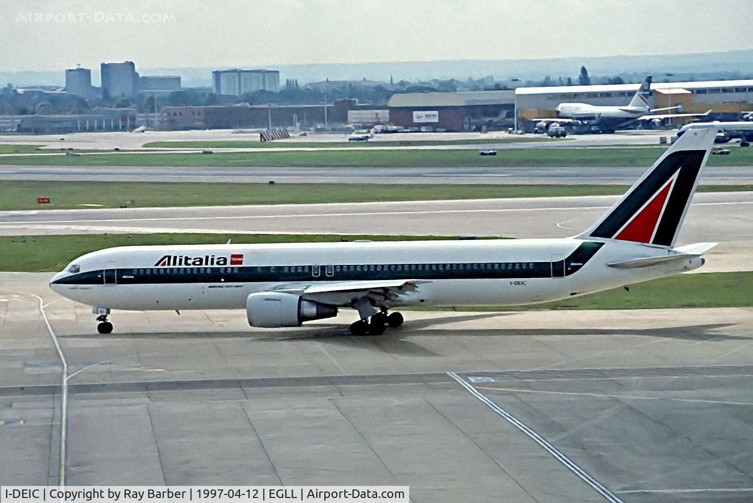 I-DEIC, 1994 Boeing 767-33A/ER C/N 27377, I-DEIC   Boeing 767-33AER [27377] (Alitalia) Heathrow~G 12/04/1997